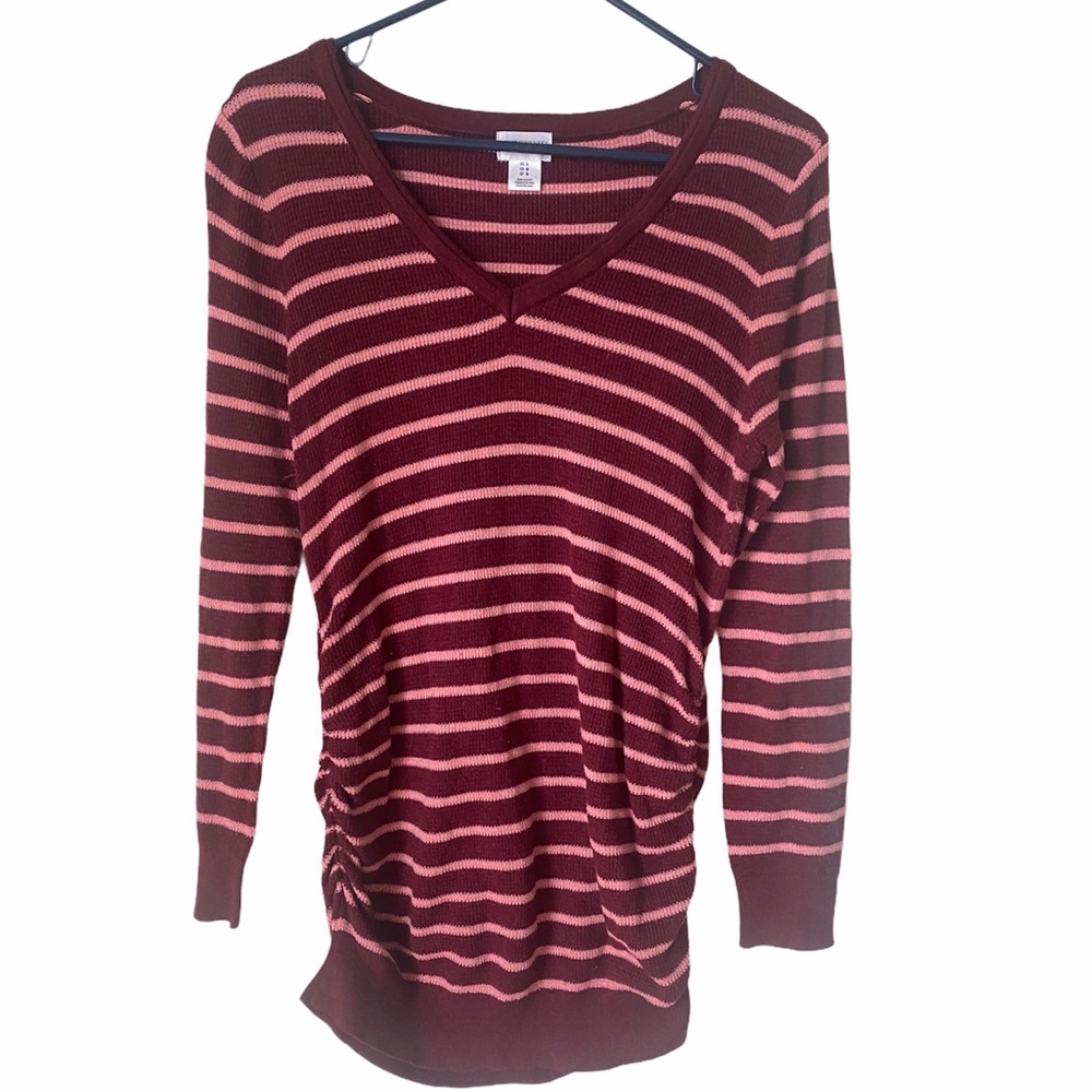 Motherhood Maternity Stripped Sweater Size Lg
